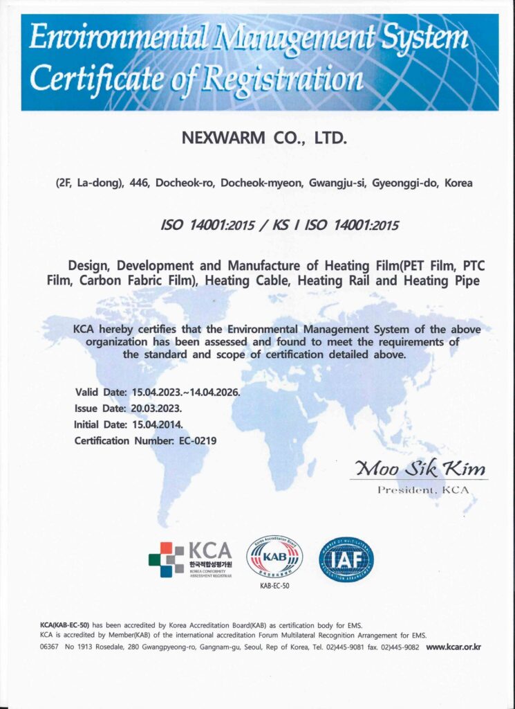 Nexwarm - certifikát EU